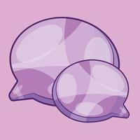 diseño de ilustración de signo de chat de burbuja en blanco vector