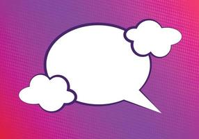 Cartoon Speech Bubble with Gradient and Halftone Effect Background vector