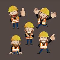 conjunto de personas - profesión - trabajador. constructor vector