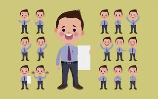 Set of people with different poses vector