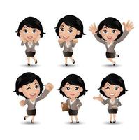 Women with different poses vector
