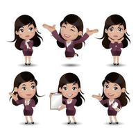 Women with different poses vector