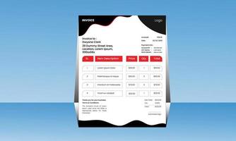 modern invoice design vector