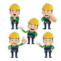 People Set - Profession - Worker. builder vector