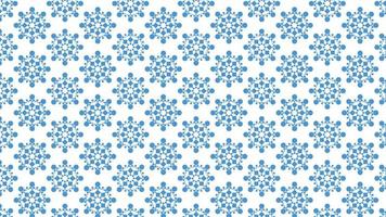 Geometric Snowflake Wallpaper III White, Blue vector