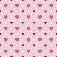 Pink heart white dots pastel pink background vector seamless pattern, element for decorate valentine card, flannel tartan plain fabric textile printing, wallpaper and paper wrapping