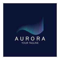 plantilla de vector de ilustración de icono de diseño de logotipo de aurora