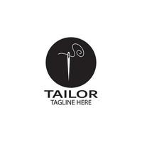 tailor logo icon illustration template combination of buttons for clothes, thread and sewing machine, for clothing product design, convection companies, fashion in vector form