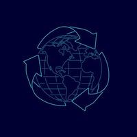 recycle globe concept vector