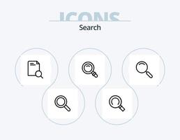 Search Line Icon Pack 5 Icon Design. ui. expanded. search. search. look vector