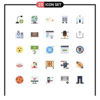 25 Thematic Vector Flat Colors and Editable Symbols of structure develop trip construction ok Editable Vector Design Elements