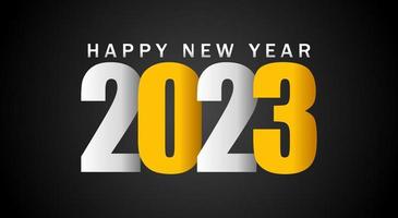 Happy new year 2023 design template. vector