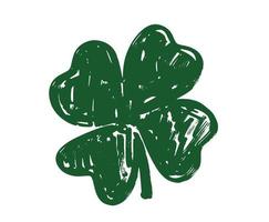 St. Patrick's Day, Retro Style Emblems leaf clover. vector