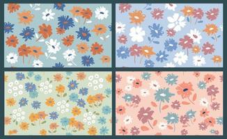 Floral background for textile, swimsuit, pattern covers, surface, wallpaper, gift wrap. vector