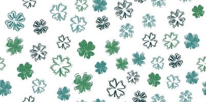 Saint Patricks Day, festive background with flying clover. vector