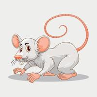 vector una plantilla de etiqueta de personaje de dibujos animados de rata