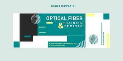Template Ticket Event Flat Simple vector