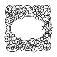 Hand drawn Abstrack doodle art frame vector