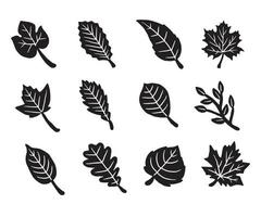 icono de doodle de hoja de otoño seco vector