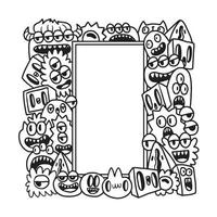 Hand drawn Abstrack doodle art frame vector