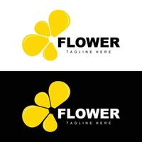 logotipo de flor, diseño de jardín de flores con marca de producto de vector de estilo simple, cuidado de la belleza, natural