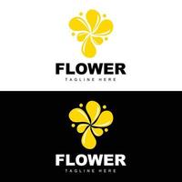 logotipo de flor, diseño de jardín de flores con marca de producto de vector de estilo simple, cuidado de la belleza, natural