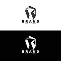 Stone Logo, Gem Line Stone Design, Diamond, Crystal, Simple Elegant, Product Brand Vector, Natural Stone Icon vector