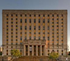 Bronx County Courthouse, also known as the Mario Merola Building, is a historic courthouse building located in the Concourse and Melrose neighborhoods of the Bronx in New York City, 2022 photo