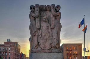 Bronx County Courthouse, also known as the Mario Merola Building, is a historic courthouse building located in the Concourse and Melrose neighborhoods of the Bronx in New York City, 2022 photo