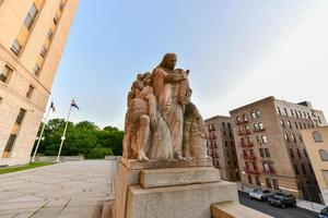 Bronx County Courthouse, also known as the Mario Merola Building, is a historic courthouse building located in the Concourse and Melrose neighborhoods of the Bronx in New York City, 2022 photo