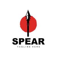 Spear Logo, Long Range Throwing Weapon Target Icon Design, Product And Company Brand Icon Illustration vector