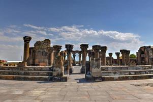 The restored ruins of the temple of Zvarnot photo