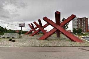 Monument to the defenders of Moscow on the outskirts of Moscow in Khimki, Russia, 2022 photo