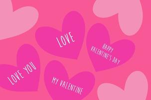 Ilustración de vector de tipografía de amor. concepto de amor y San Valentín
