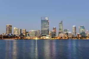 Perth, Australia Skyline reflected in the Swan River photo