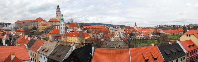 panorama sobre cesky krumlov, república checa foto