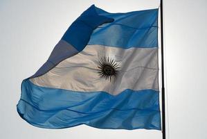 bandera argentina en buenos aires foto