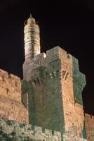 Tower of David, Jerusalem at night photo