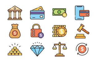 Banking Icon Vector Collection