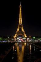 The Eiffel Tower, a wrought iron lattice tower on the Champ de Mars in Paris, France, 2022 photo