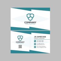 Modern business card template design. Contact card for the company. vector