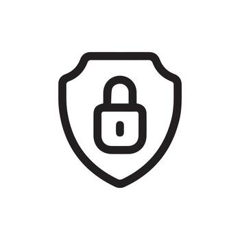 Protection and Security Vector Line Icons. Business Data Protection Technology, Cyber Security, and Computer Network Protection. Editable.