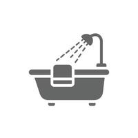 plantilla de vector de diseño de icono de bañera