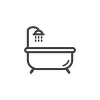 bathtub icon design vector template