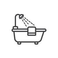 bathtub icon design vector template