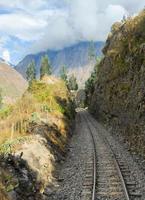 View of path between Cusco and Machu Picchu, Peru photo