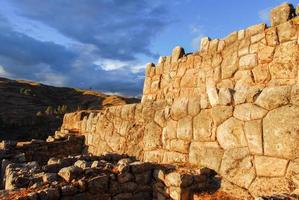 Inca Palace ruins in Chinchero, Cuzco, Peru photo