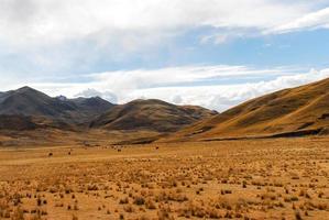 vista a lo largo de la carretera cusco-puno, perú foto