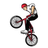 Extreme Cyclist Vector Illustration