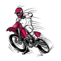 ilustración de rastro de moto roja vector